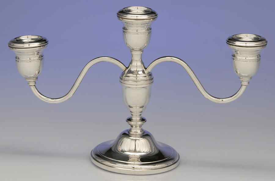 621 (Sterling, Hollowware) Weighted 3 Light Candelabra by Westmorland Silver-1