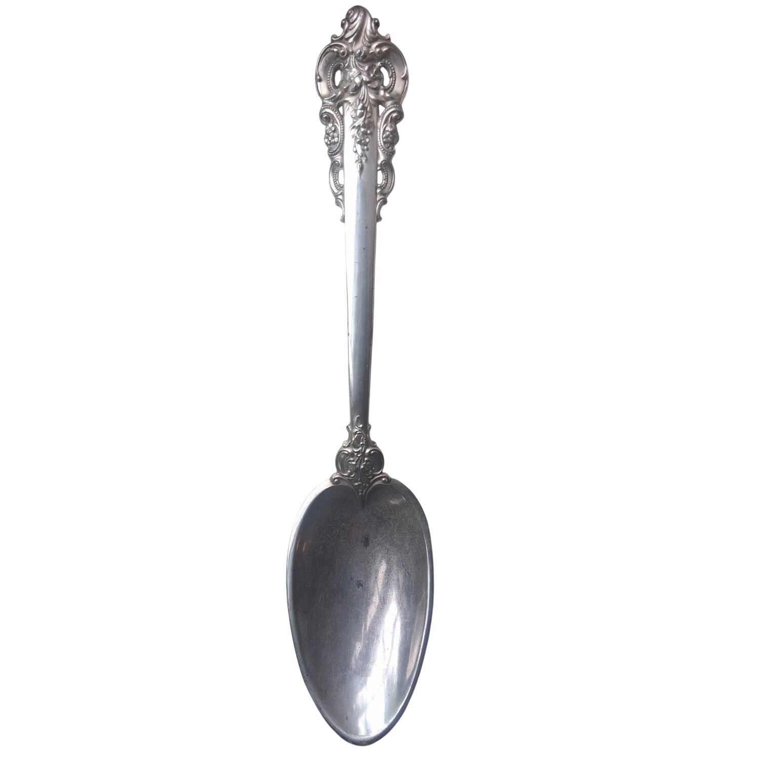 Baroque (Silverplate) Solid Buffet Serving Spoon by Wallace Silver-1