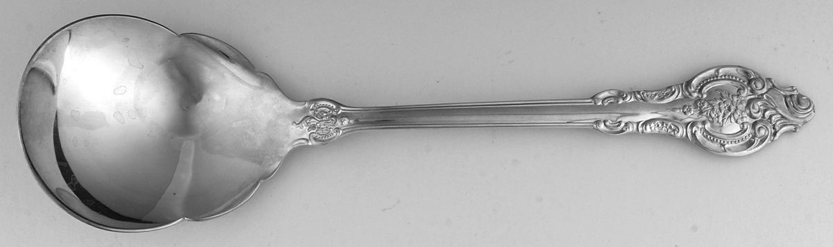 Baroque (Silverplate) Solid Salad Serving Spoon by Wallace Silver-1