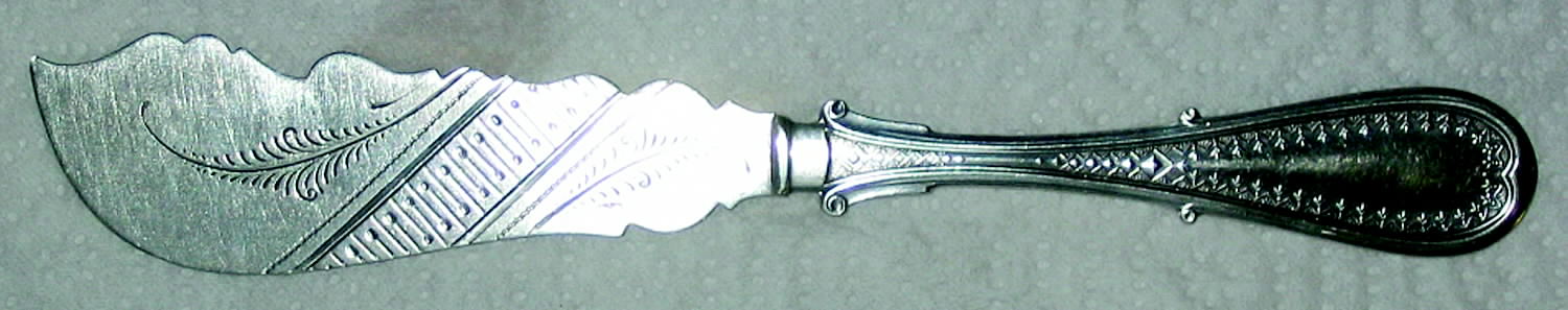 Cellini (Sterling, 1875) Individual Solid Fish Knife by Wood & Hughes-1