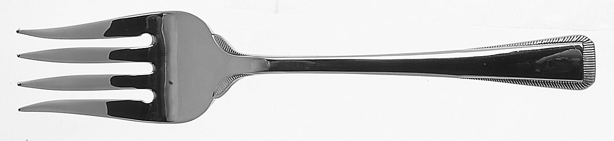 Platinum Plume (Stainless) Large Solid Cold Meat Serving Fork by Wedgwood Silver-1