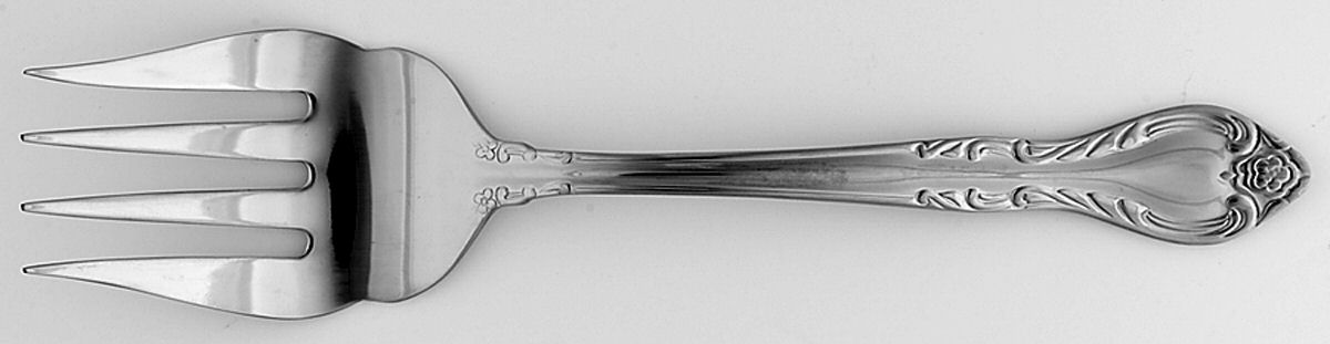 Sophie (Stainless) Medium Solid Cold Meat Serving Fork by Wallace Silver-1