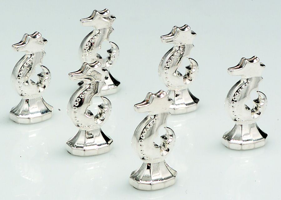 Seahorse (Stainless) Place Card Holder (Set of 6) by Waterford-1