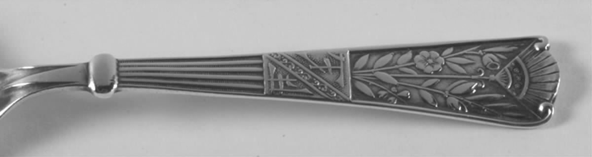 WHS23 (Sterling) Bright Cut Bowl Sugar Spoon by Wood & Hughes-1