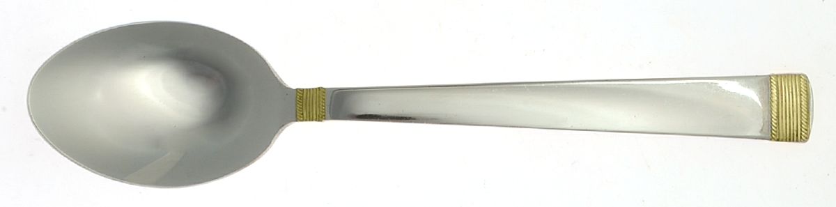Gold Coin Edge (Stainless) Place/Oval Soup Spoon by Wallace Silver-1