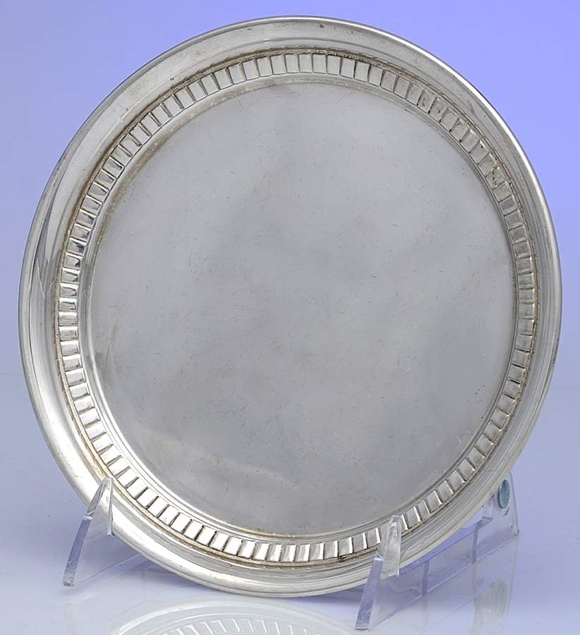 Modernique (Sterling, Hollowware) Tray for Mini Creamer & Open Sugar Set by Wallace Silver-1