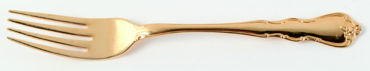 Gold Discretion (Gold Electroplate) Fork by Wallace Silver-1