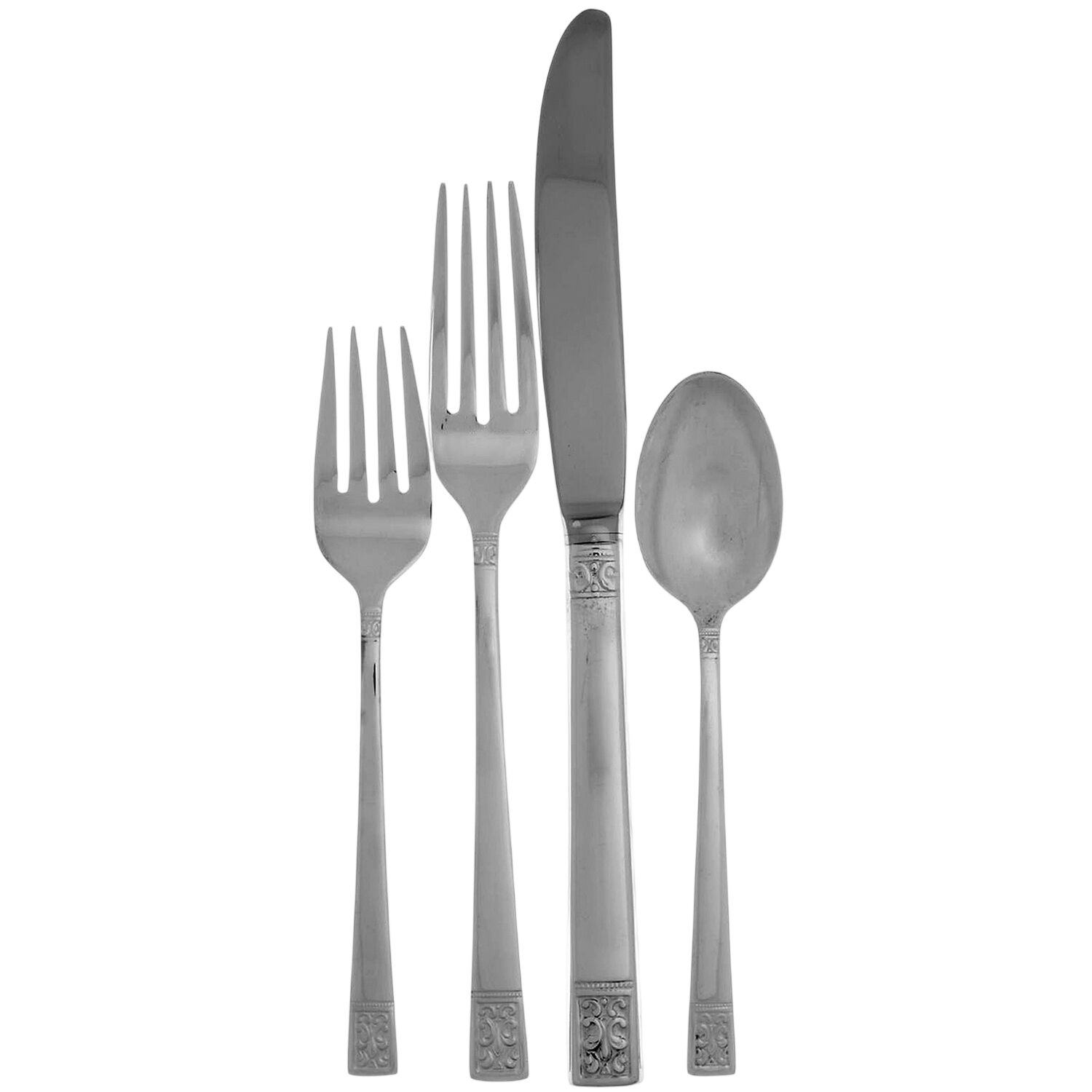 Lauriat (Silverplate) 4 Piece Place Setting by Wallace Silver-1