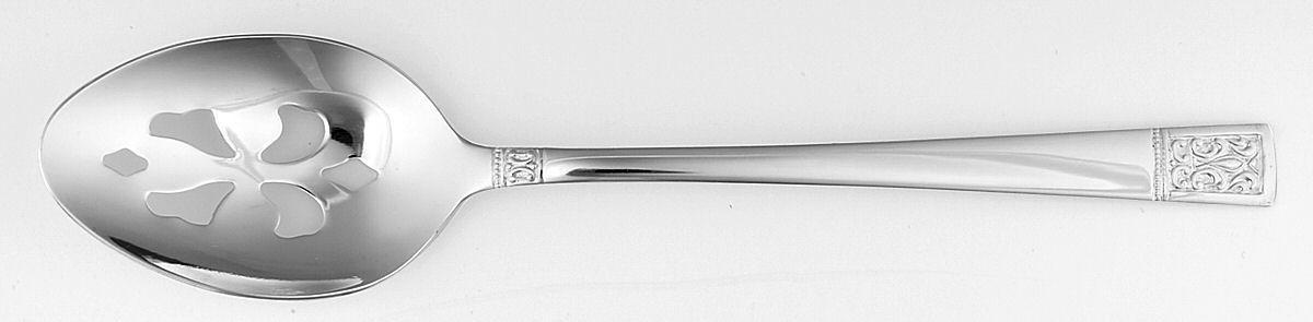 Lauriat (Silverplate) Pierced Tablespoon (Serving Spoon) by Wallace Silver-1