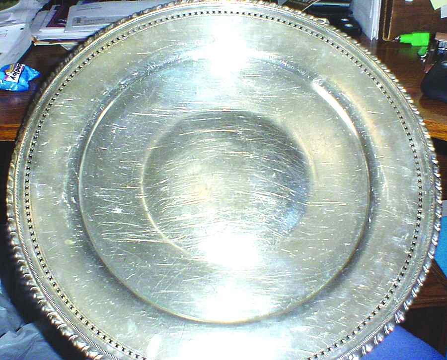 N4043 (Silverplate, Hollowware) 16" Round Tray by Wallace Silver-1