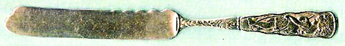 WAS137 (Sterling) Flat Handle Master Butter Knife by Wallace Silver-1