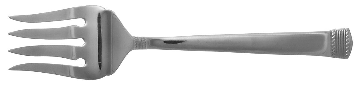 Coin Edge (Stainless) Medium Solid Cold Meat Serving Fork by Wallace Silver-1