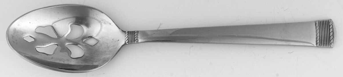 Coin Edge (Stainless) Pierced Tablespoon (Serving Spoon) by Wallace Silver-1