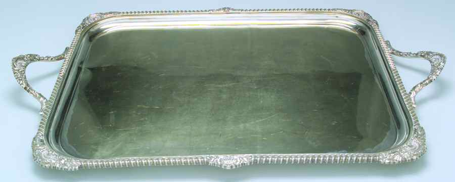 28586 (Silverplate, Hollowware) Large Silverplate Waiter Tray by Walker & Hall-1