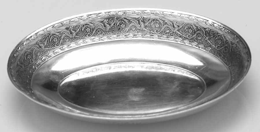 Arabesque (Sterling, Hollowware) Small Sterling Bon Bon Bowl by Whiting Manf Co-1