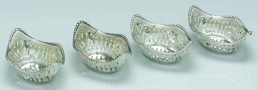 WSC33 (Sterling, Hollowware) Sterling Nut Dish - Set of 4 by Webster Co-1
