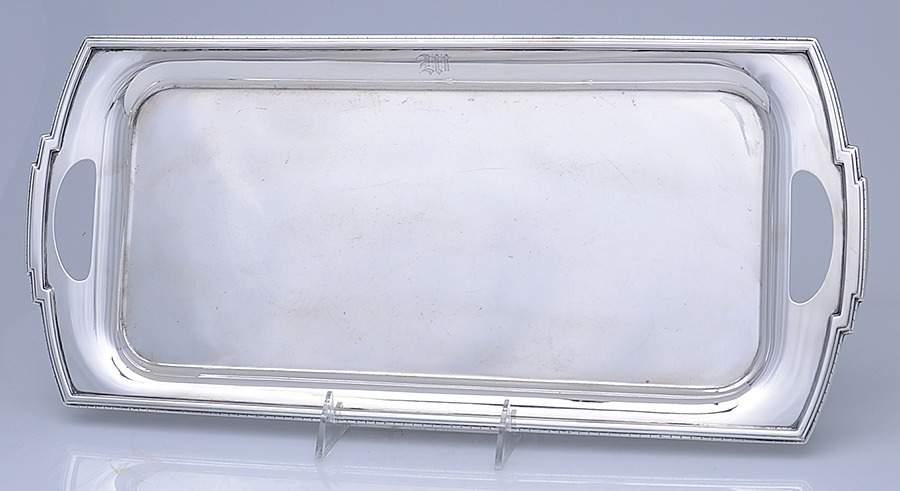 Rhythm (Sterling, Hollowware) 17" Rectangular Tray by Wallace Silver-1