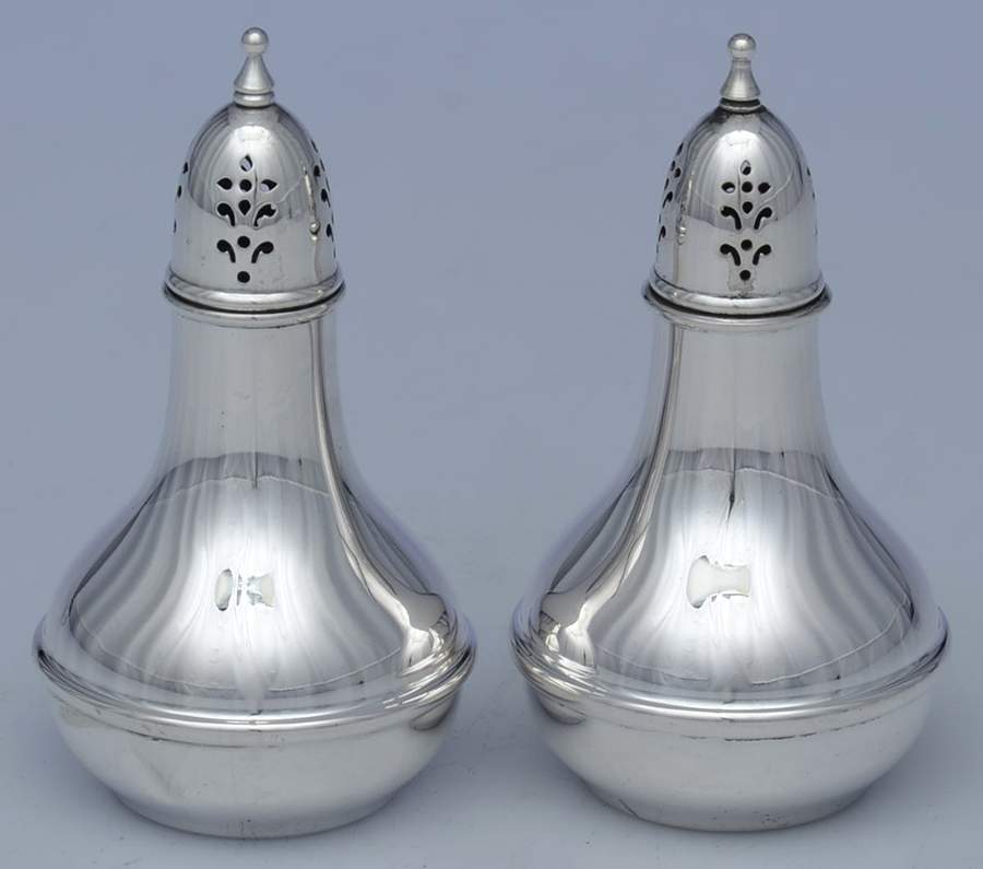 241 (Sterling, Hollowware) Salt and Pepper Set by Wallace Silver-1