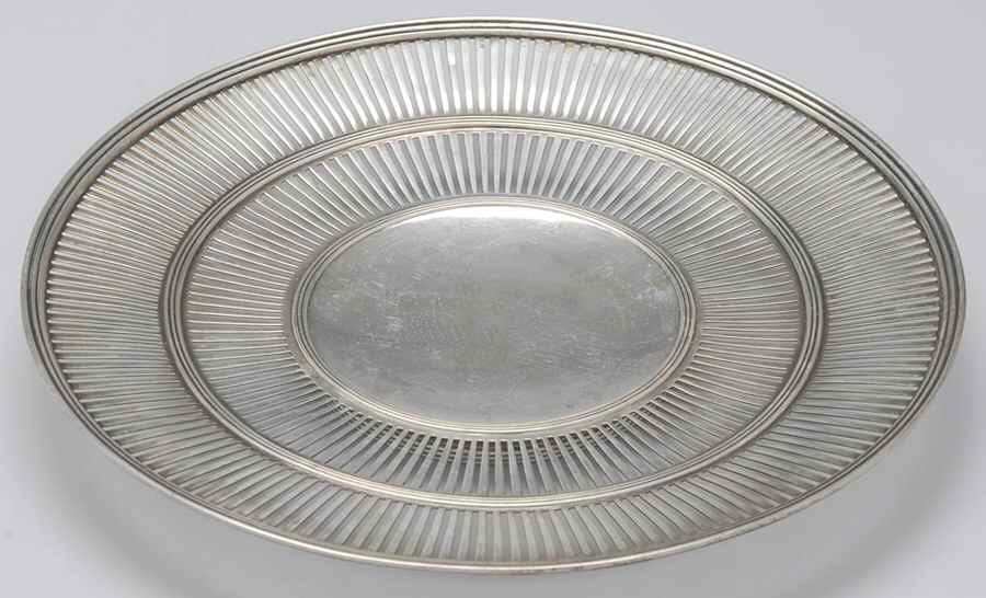 32 (Sterling, Hollowware) Pierced Footed Cake Plate by Watson-1