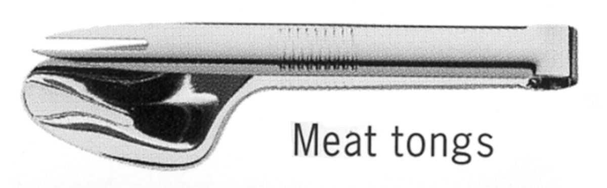 Bistro (Stainless, No Center Ridge) Beef Serving Tongs by WMF Flatware-1