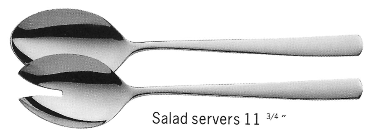 Bistro (Stainless, No Center Ridge) Solid Oversized Serving Salad Set by WMF Flatware-1
