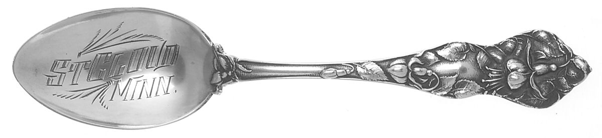 Floral Series #2 (Sterling) Souvenir Spoon (Teaspoon) by Watson-1