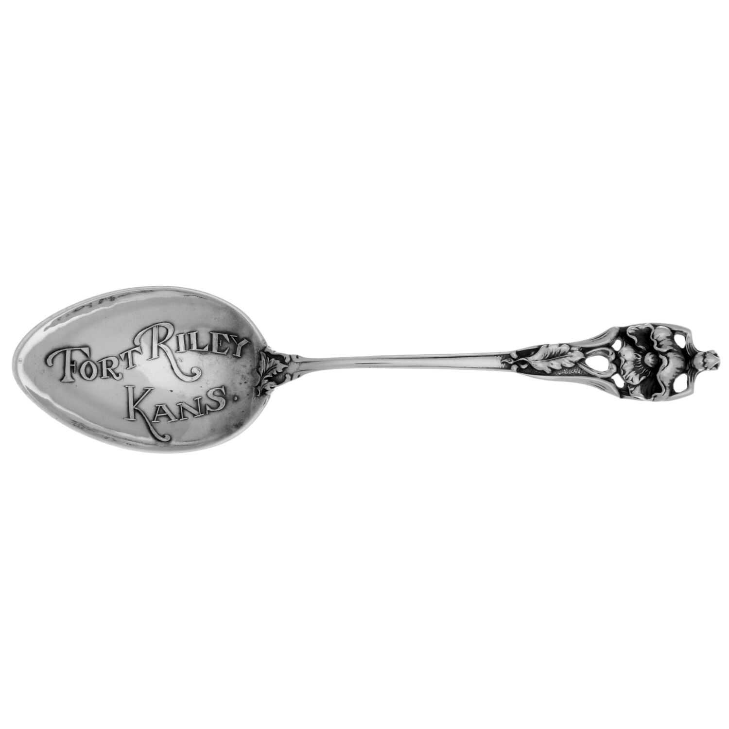 Floral Series #4 (Sterling) Souvenir Spoon (Demitasse) by Watson-1