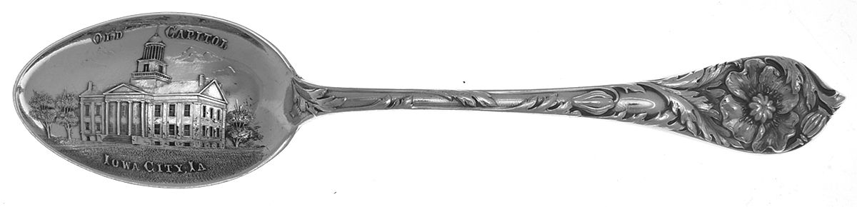 Floral Series #6 (Sterling) Souvenir Spoon (Five O'Clock) by Watson-1