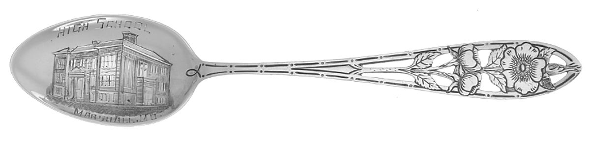 Floral Series #7 (Sterling) Souvenir Spoon (Teaspoon) by Watson-1