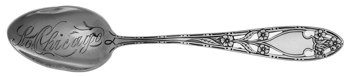 Floral Series #7 (Sterling) Souvenir Spoon (Teaspoon) by Watson-1