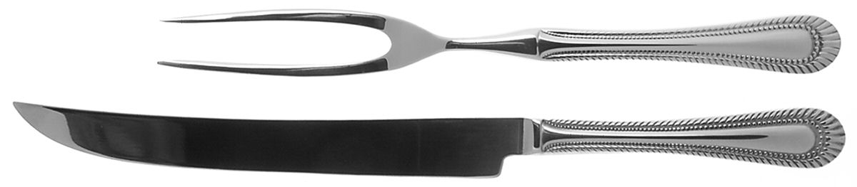 Wickham (Stainless) Small Stainless Blade 2-Piece Steak Carving Set by Wallace Silver-1
