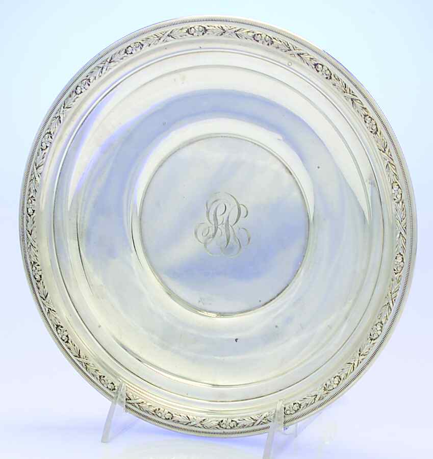 3619 (Sterling, Hollowware) 9" Sandwich Plate by Wallace Silver-1