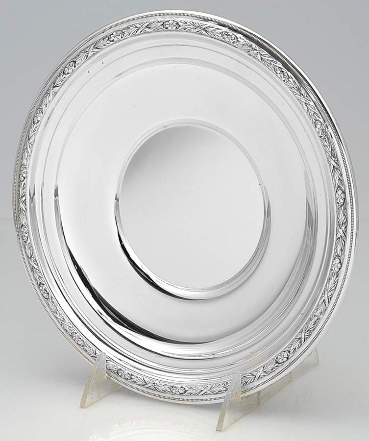 3619 (Sterling, Hollowware) 9" Sandwich Plate by Wallace Silver-1