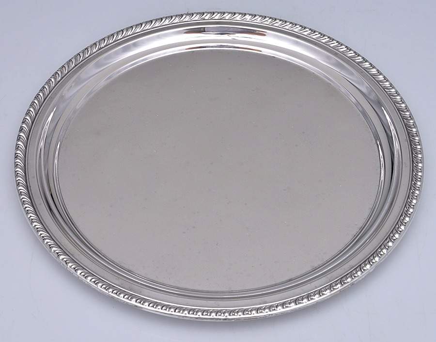 6612 (Sterling, Hollowware) 10" Round Tray by Wallace Silver-1