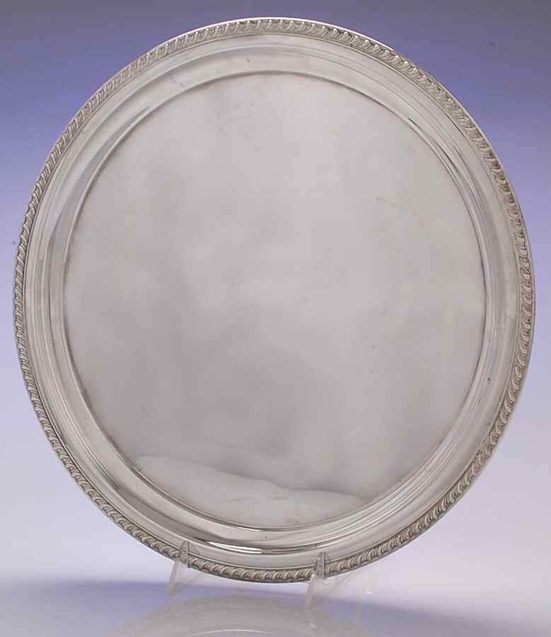 6612 (Sterling, Hollowware) 14" Round Tray by Wallace Silver-1
