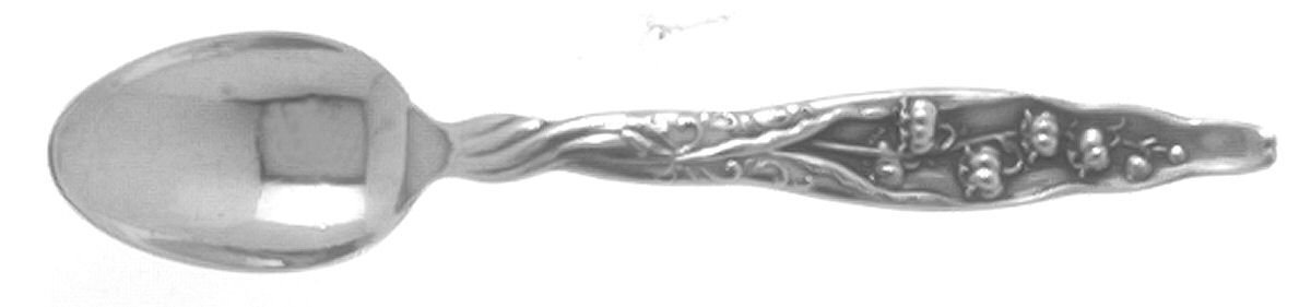 Lily of the Valley (Strl, 1885, Monograms) Demitasse Spoon by Whiting Manf Co-1