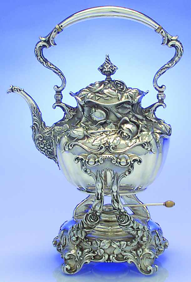 6221 (Sterling, Hollowware) Kettle, Stand & Burner by Whiting Manf Co-1