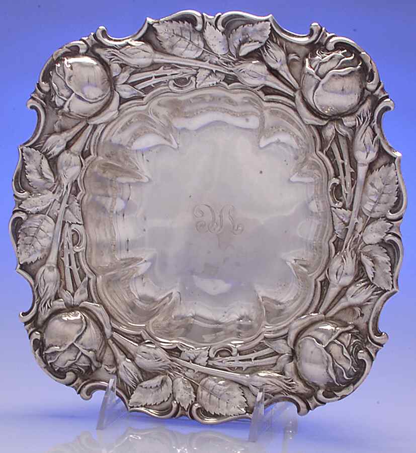 6221 (Sterling, Hollowware) Square Sterling Vegetable Bowl by Whiting Manf Co-1