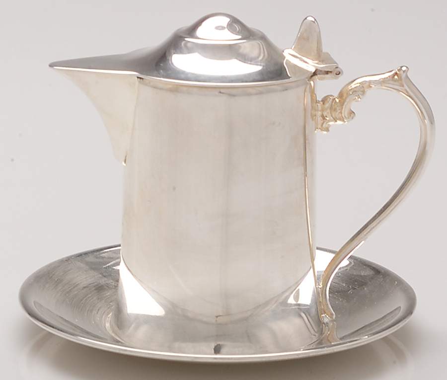 M616 (Silverplate, Hollowware) Syrup Pitcher with Hinged Lid by Wallace Silver-1