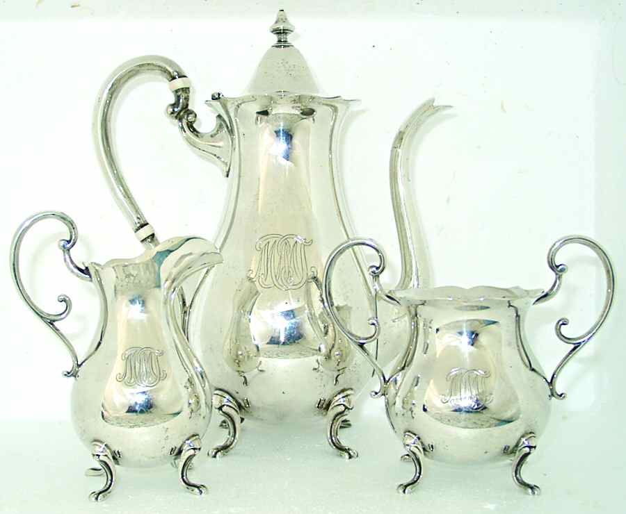 4734 (Sterling, Hollowware) 3 Piece Demi Set by Watson-1