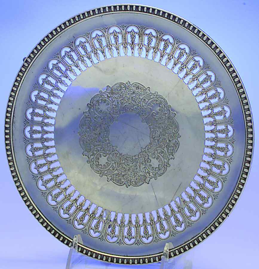 N6495 (Silverplate, Hollowware) 10" Sandwich Plate by Wallace Silver-1