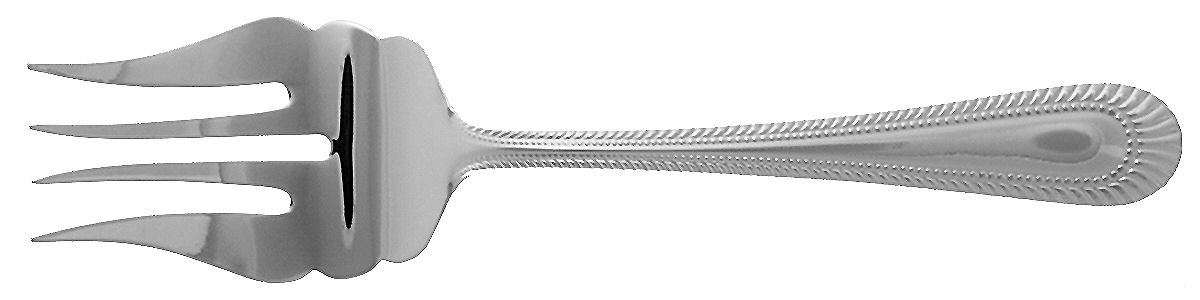 Wickham (Silverplate, 2005) Medium Solid Cold Meat Serving Fork by Wallace Silver-1