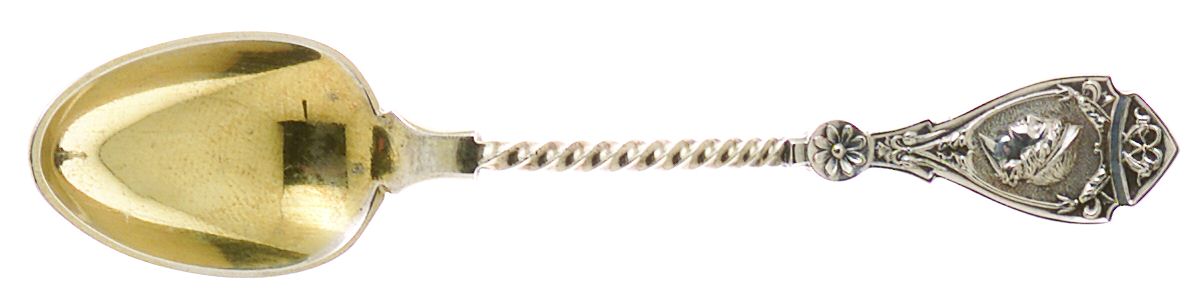 Medallion (Sterling, 1863) Demitasse Spoon by Wood & Hughes-1