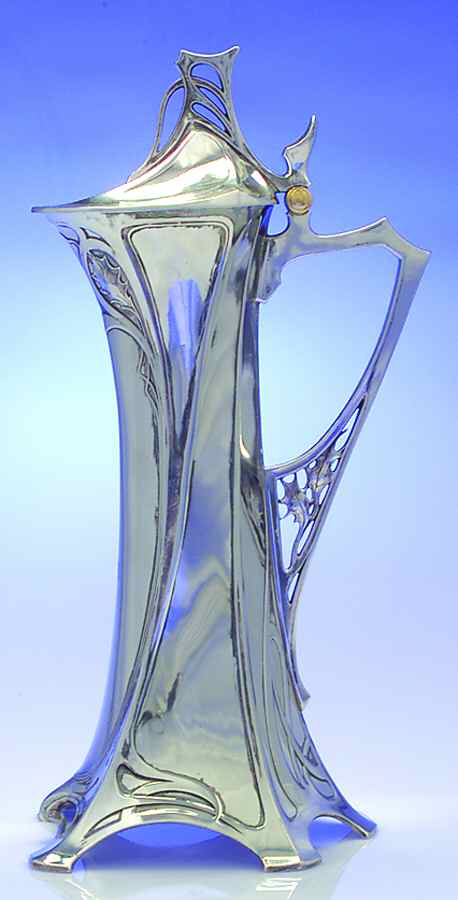 Art Nouveau Style (Silverplate, Hollowware) Ewer & Lid by WMF Flatware-1