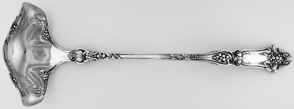 Four (Silverplate) Large Punch Ladle, Solid Piece by Wallace Silver-1