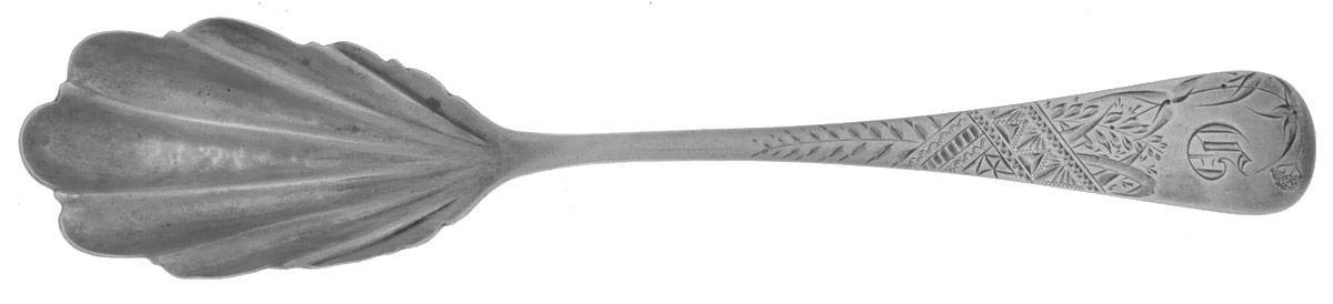 WMW3 (Sterling) Monogram Sugar Shell Spoon by Wm Wilson & Son-1