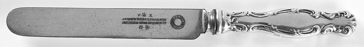 WDS29 (Sterling) Blunt Hollow Knife with Bolster by Whiting Manf Co-1