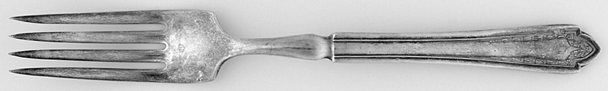 Shirley (Silverplate) Indented Solid Handled Fork by Williams Bros-1