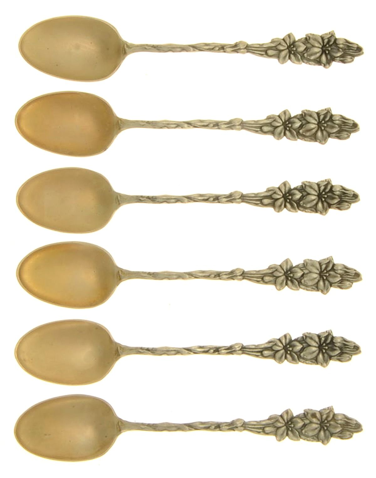 WAS150 (Sterling) (Set of 6) Demitasse Spoons by Wallace Silver-1