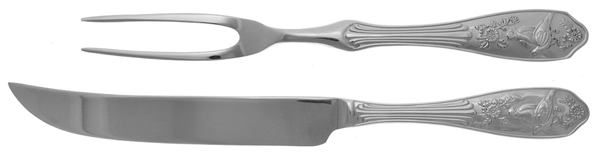 Woodland (Stainless) Large 2-Piece Roast Carving Set w/Stainless Blade by Spode Silver-1